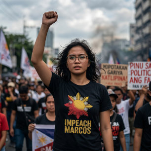 Marcos wegen Korruption anklagen Filipino Protest T-Shirt