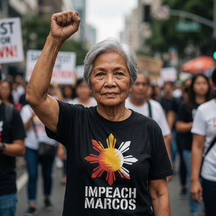 Marcos wegen Korruption anklagen Filipino Protest T-Shirt