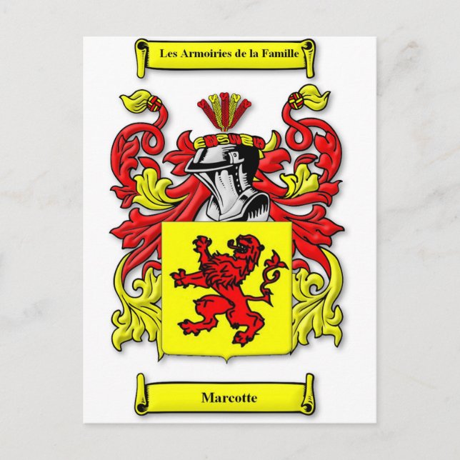 Marcotte Coat of Arms Postkarte (Vorderseite)