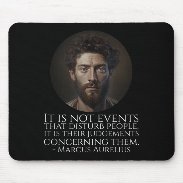 Marcus Aurelius - Alte römische stoische Philosoph Mousepad (Vorne)