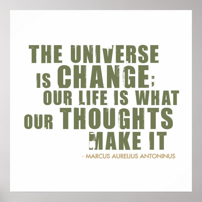 Marcus Aurelius Antoninus Zitat Poster (Vorne)