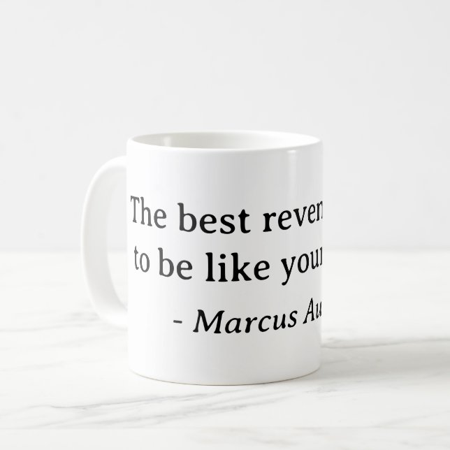 Marcus Aurelius Best Rache Zitat Kaffeetasse (Vorderseite Links)