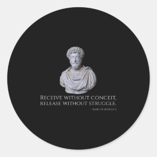 Marcus Aurelius - Die alte römische stoische Philo Runder Aufkleber