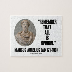 Marcus Aurelius erinnern daran sich, dass alles Puzzle