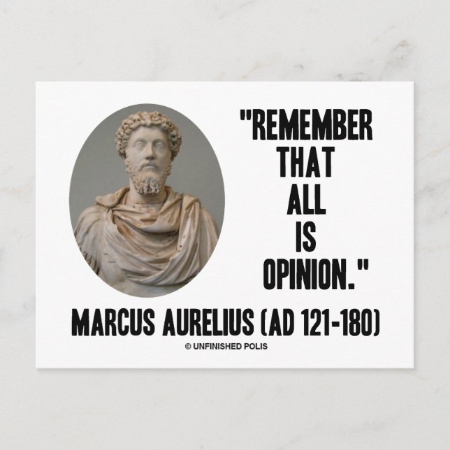 Marcus Aurelius erinnert sich daran, dass alles nu Postkarte (Vorderseite)
