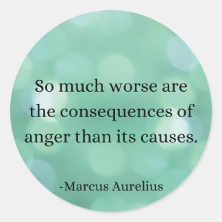 Marcus Aurelius: Erobern Sie Wut, finden Sie inner Runder Aufkleber