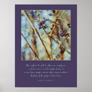 Marcus Aurelius "Gutes für andere tun" Zitat Poster