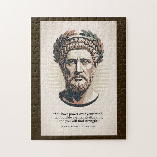 Marcus Aurelius Meditations Quote Illustration Art Puzzle (Vertikal)