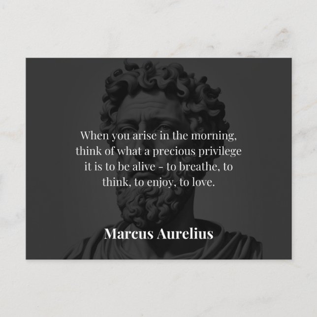 Marcus Aurelius' morgendliche Reflexion Postkarte (Vorderseite)