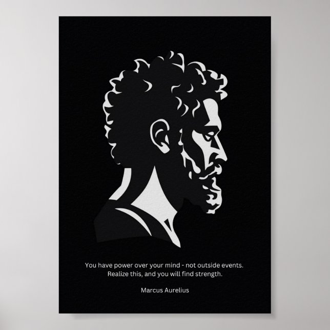 Marcus Aurelius Poster - Stoische Philosophie (Vorne)