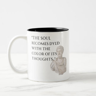 Marcus Aurelius Quote Mug Zweifarbige Tasse