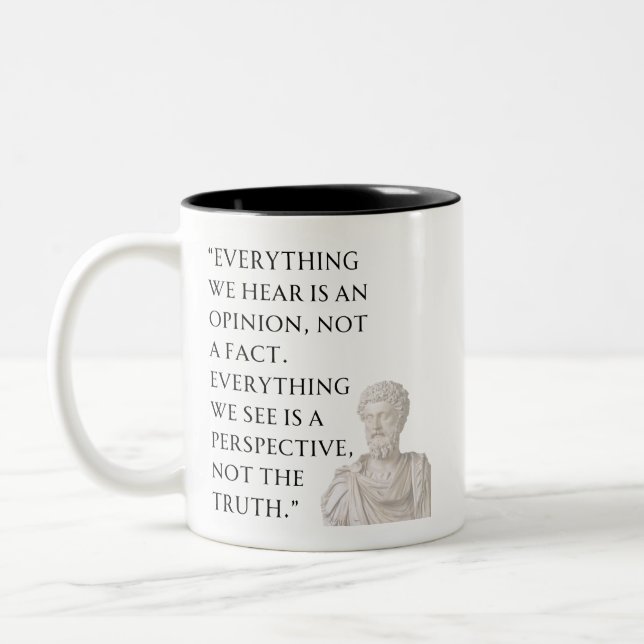 Marcus Aurelius Quote Mug Zweifarbige Tasse (Links)