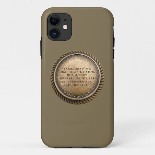 Marcus Aurelius Quote Opinionated Coin Case-Mate iPhone Hülle (Rückseite)
