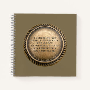 Marcus Aurelius Quote Opinionated Coin Notizbuch