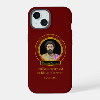 Marcus Aurelius' Schauspiel iPhone 15 Hülle