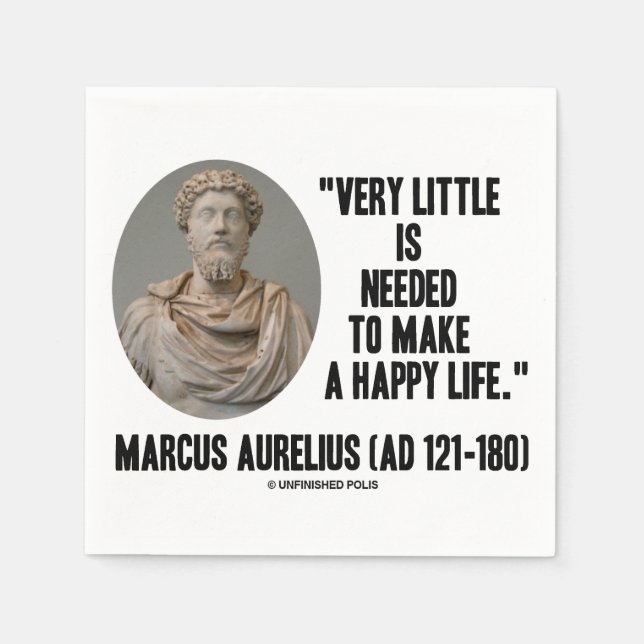 Marcus Aurelius sehr wenig gebraucht machen glückl Serviette (Vorderseite)
