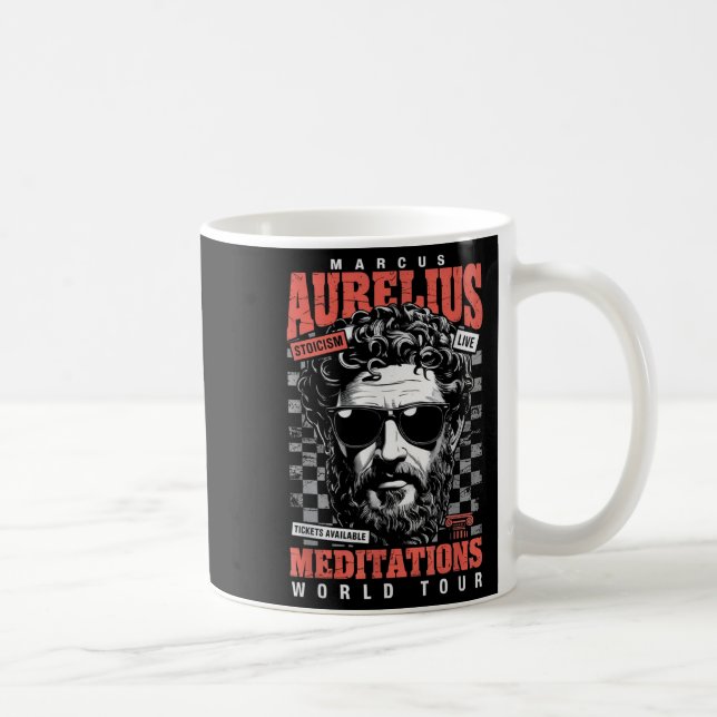 Marcus Aurelius Stoic Philosoper Quote Motivationa Kaffeetasse (Rechts)