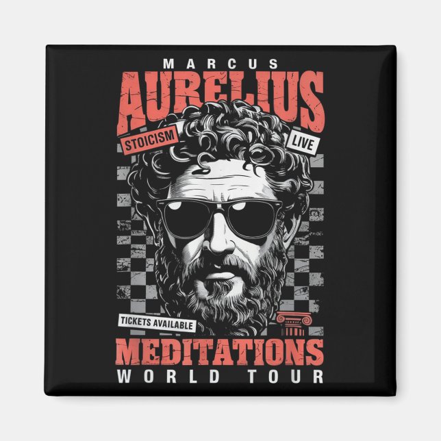 Marcus Aurelius Stoic Philosoper Quote Motivationa Magnet (Vorne)