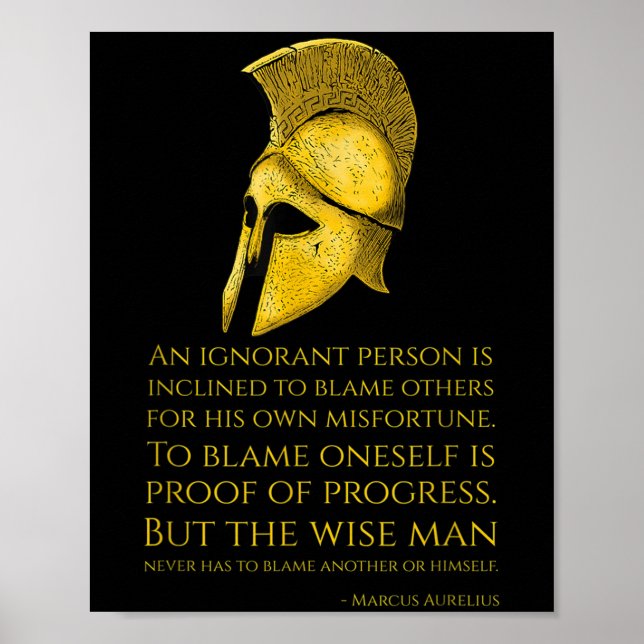 Marcus Aurelius Stoic Philosophy Quote - Roman Sto Poster (Vorne)