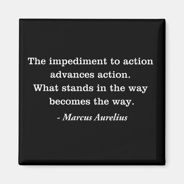 Marcus Aurelius Stoic Quote Magnet (Vorne)