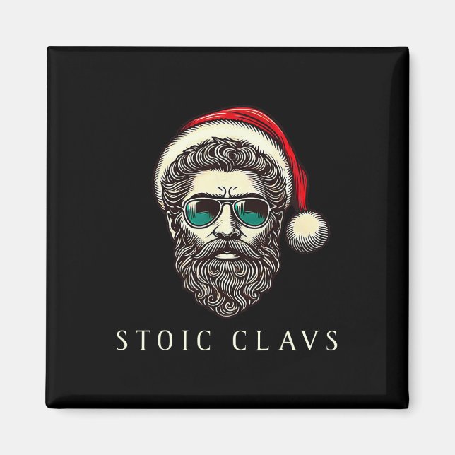 Marcus Aurelius Stoic Santa Claus Stoicism Funny C Magnet (Vorne)