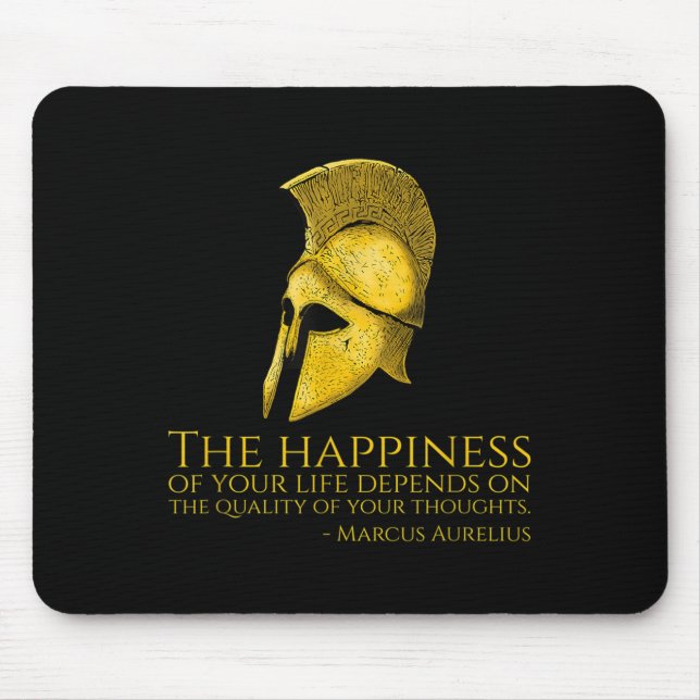 Marcus Aurelius Stoic Zitat über Glück - Roman Ph Mousepad (Vorne)