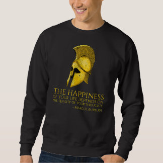 Marcus Aurelius Stoic Zitat über Glück Roman Ph Sweatshirt