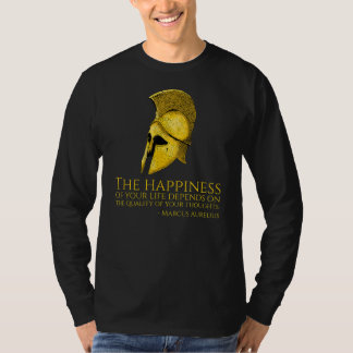 Marcus Aurelius Stoic Zitat über Glück Roman Ph T-Shirt