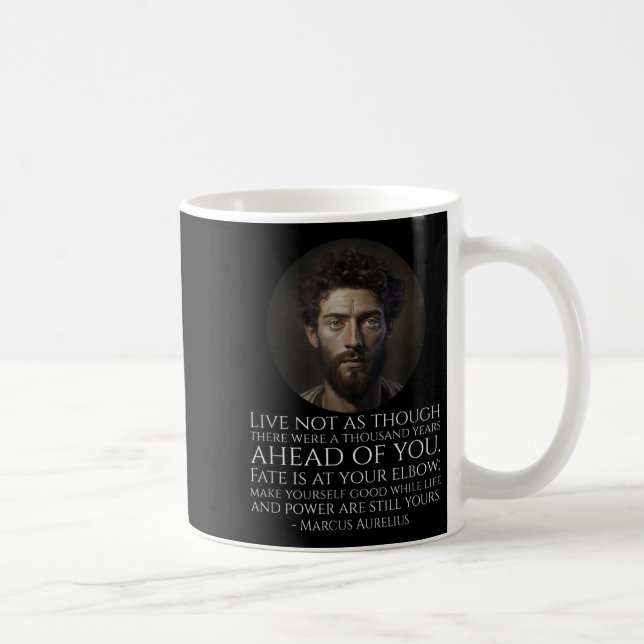 Marcus Aurelius Stoicism - Roman Stoic Philosophy Kaffeetasse (Rechts)