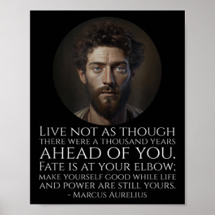 Marcus Aurelius Stoicism - Roman Stoic Philosophy Poster