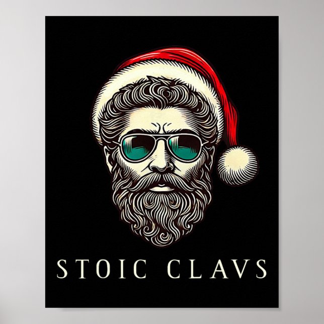 Marcus Aurelius Stoiker Weihnachtsmann Stoizismus  Poster (Vorne)