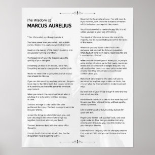 Marcus Aurelius Stoische Meditationen. Die Weishei Poster