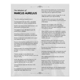 Marcus Aurelius Stoische Meditationen. Glänzende P Poster