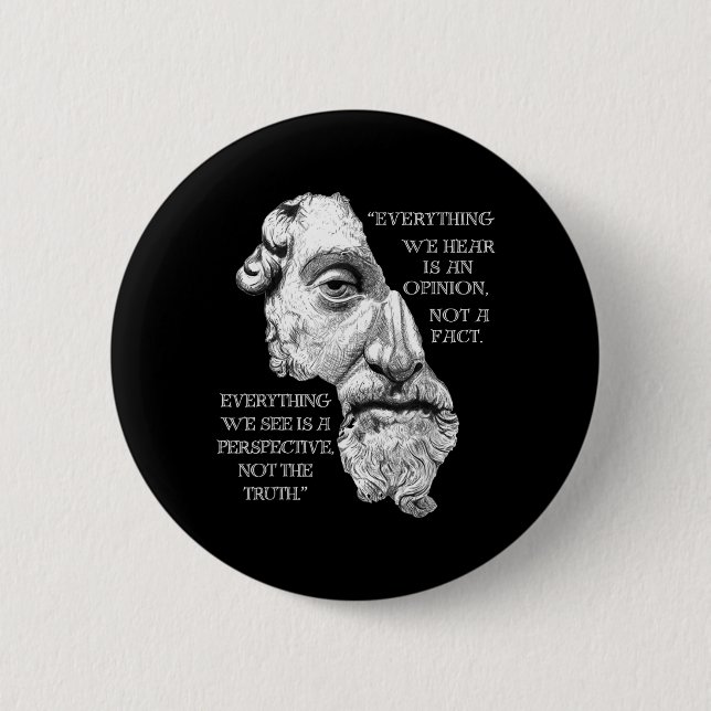 Marcus Aurelius Stoische Philosophie Roman Philoso Button (Vorderseite)
