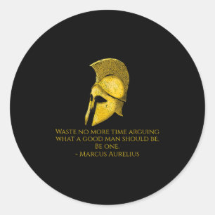 Marcus Aurelius - Stoische Philosophie-Zitat über  Runder Aufkleber