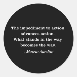 Marcus Aurelius T - Shirt für die Behinderung Runder Aufkleber