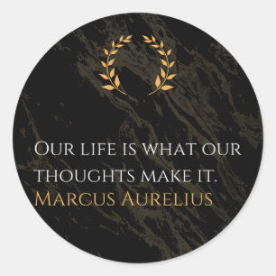 Marcus Aurelius Wahrheit: Leben gestalten Runder Aufkleber