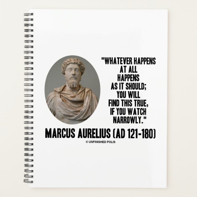 Marcus Aurelius Was auch immer passiert Planer (Vorderseite)