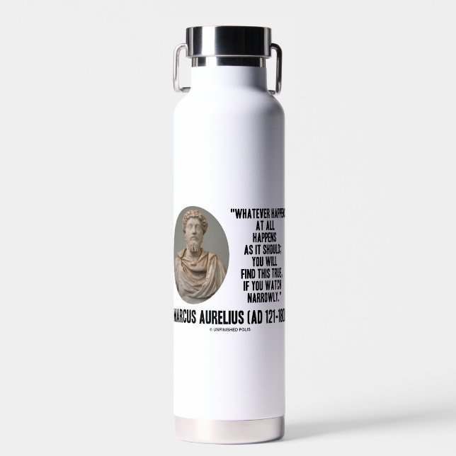 Marcus Aurelius Was auch immer passiert Trinkflasche (Vorne)