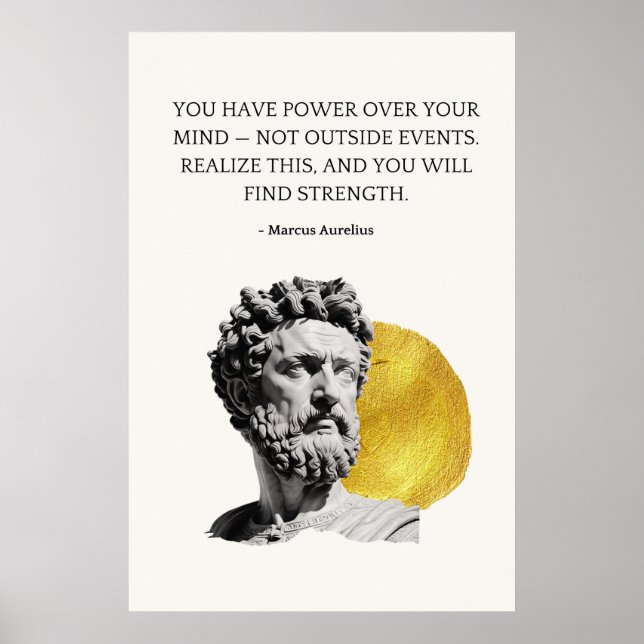 Marcus Aurelius Wisdom Quote Poster (Vorne)