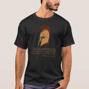 Marcus Aurelius Zitat über Glück antiker römischer T-Shirt