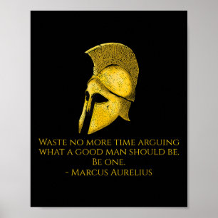 Marcus Aurelius - Zitat zur Stoischen Philosophie Poster