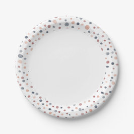 Marcus Confetti Wasserfarbe Dots Papierplatte Pappteller