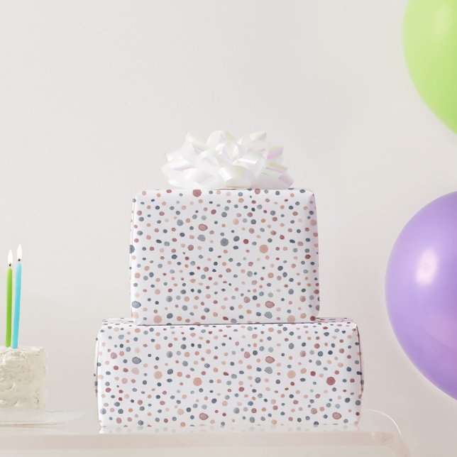 Marcus Confetti Watercolor Dots Wrapping Paper Geschenkpapier (Partygeschenke)