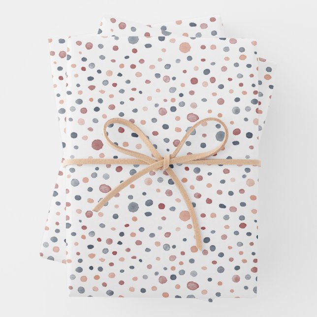 Marcus Confetti Watercolor Dots Wrapping Paper Geschenkpapier Set (Beispiel)