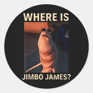 Marcus der Wurm Wo ist Jimbo James Lustiger Meme Runder Aufkleber