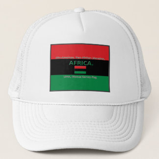 Marcus Garvey African Colors Flag Trucker Hat Truckerkappe