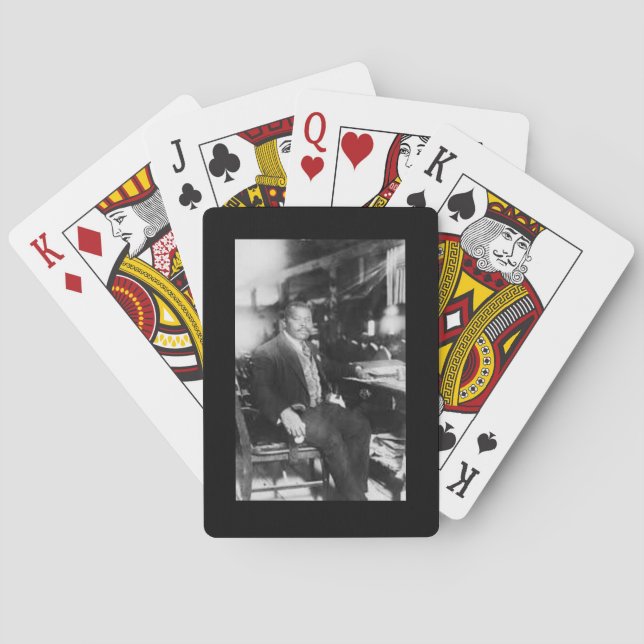 Marcus Garvey, sitzend Spielkarten (Rückseite)