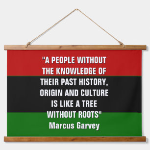 Marcus Garvey TREE OHNE ROOTS Pan African Wandteppich Mit Holzrahmen