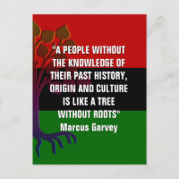 Marcus Garvey TREE OHNE ROOTS Postkarte
